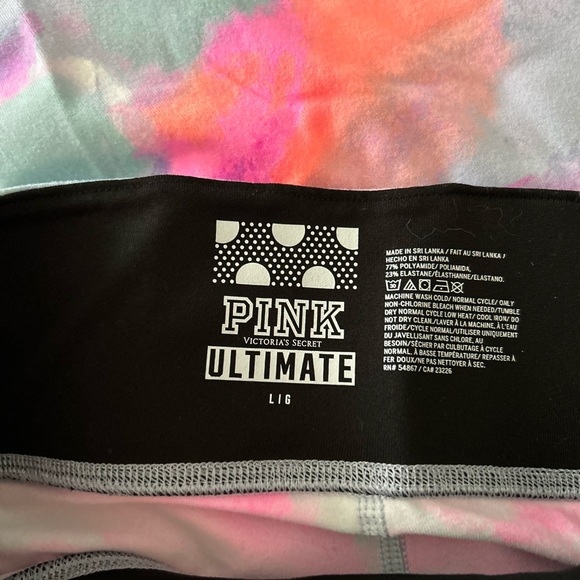 Victoria Secret Ultimate Pink Leggings Size Large - Picture 3 of 4